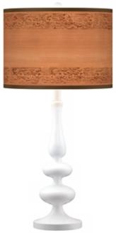 Paisley Trim Giclee Paley White Table Lamp N5729 T3848