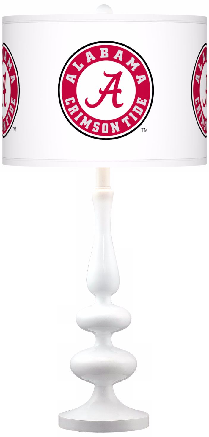 The University of Alabama Gloss White Table Lamp