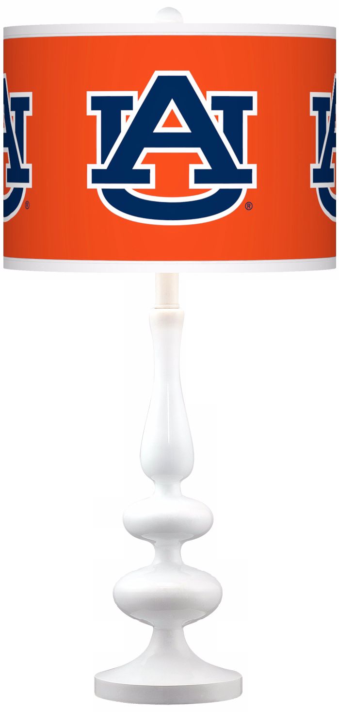 Auburn University Gloss White Table Lamp