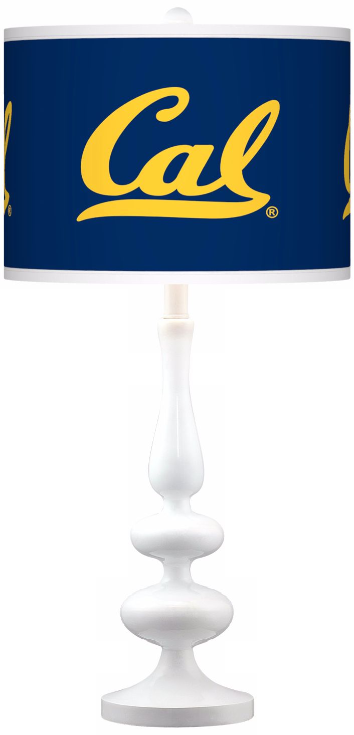 University of California Berkeley Gloss White Table Lamp