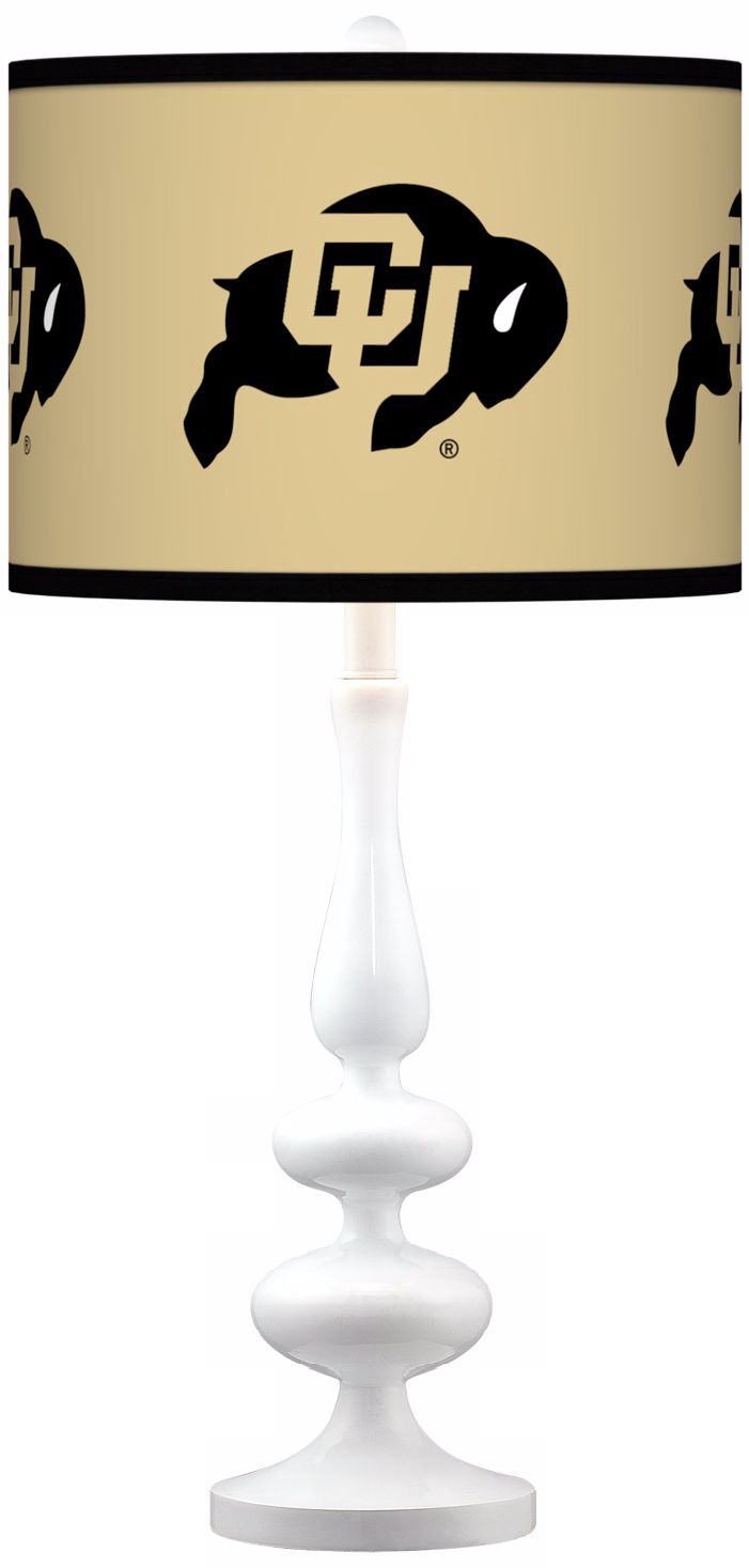 University of Colorado Gloss White Table Lamp