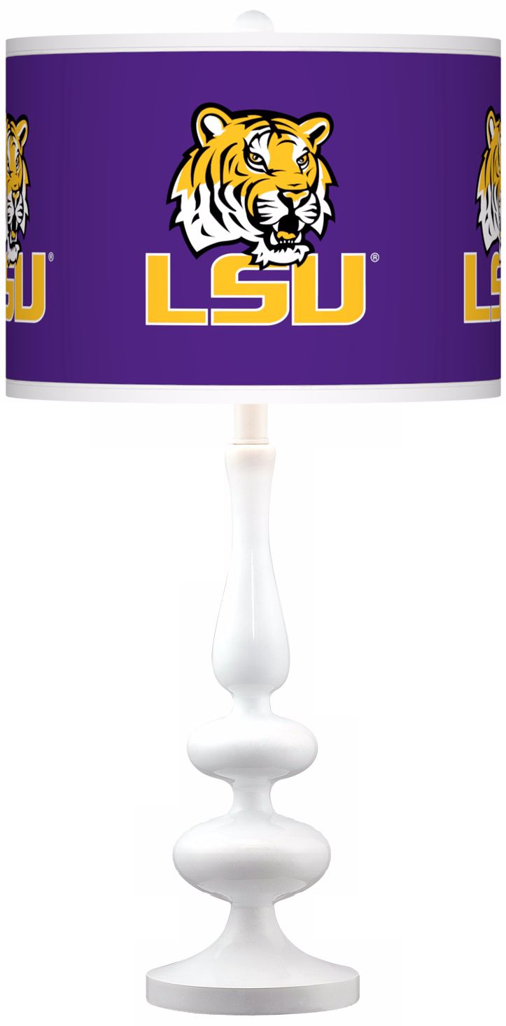 Louisiana State University Gloss White Table Lamp