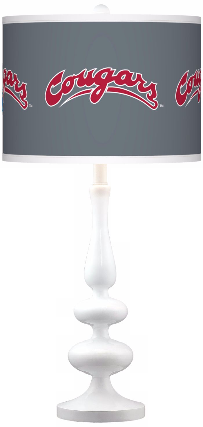 Washington State University Gloss White Table Lamp