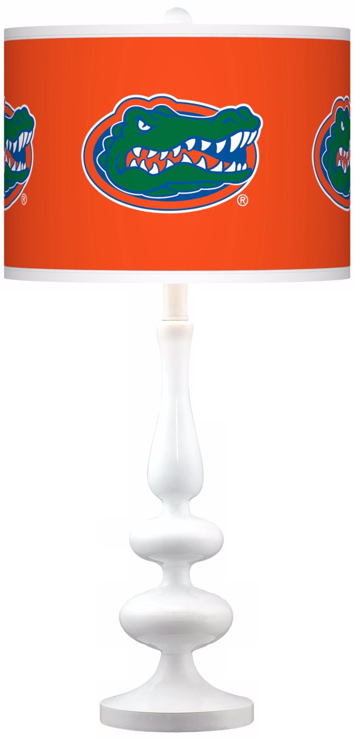 University of Florida Gloss White Table Lamp