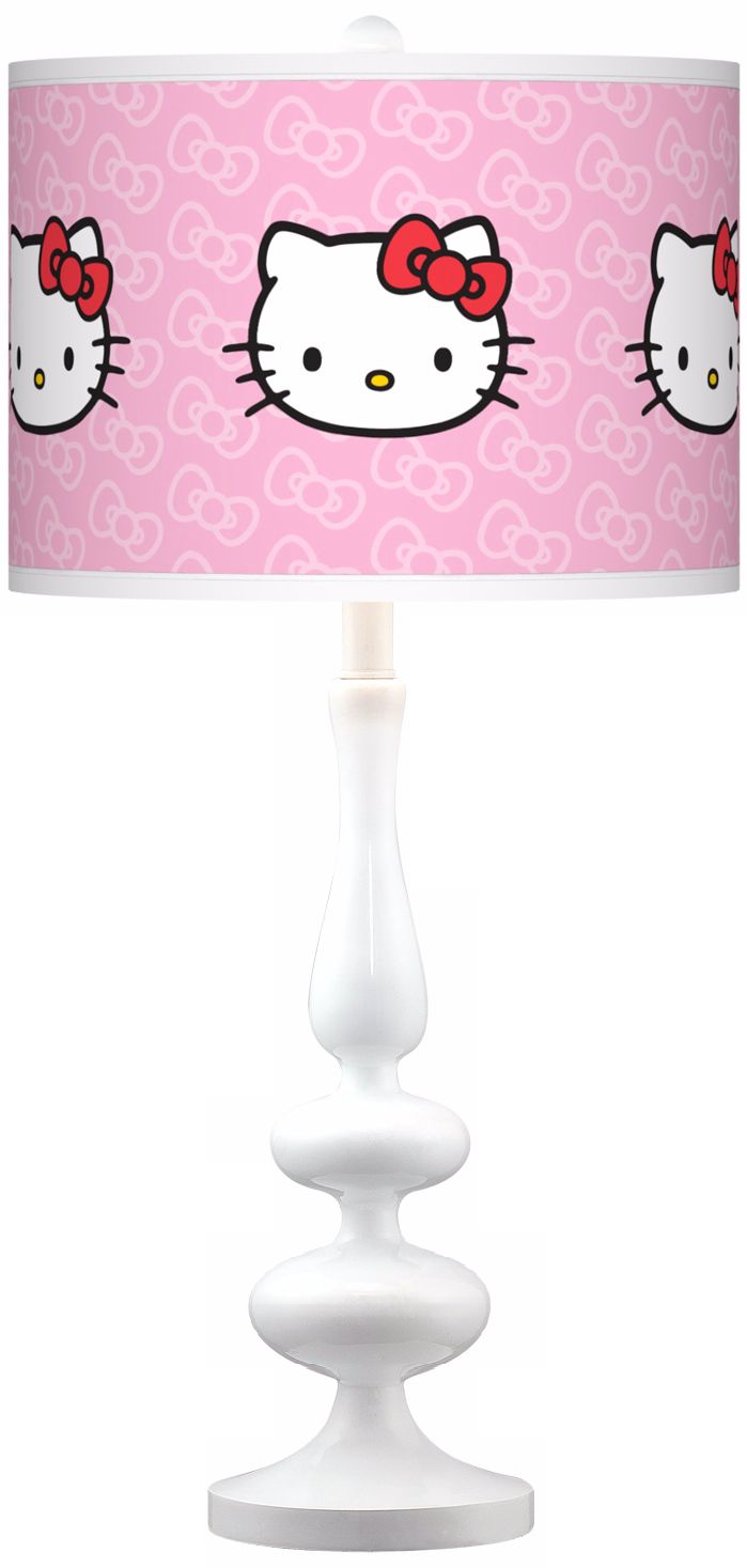 Hello Kitty Classic Paley White Table Lamp