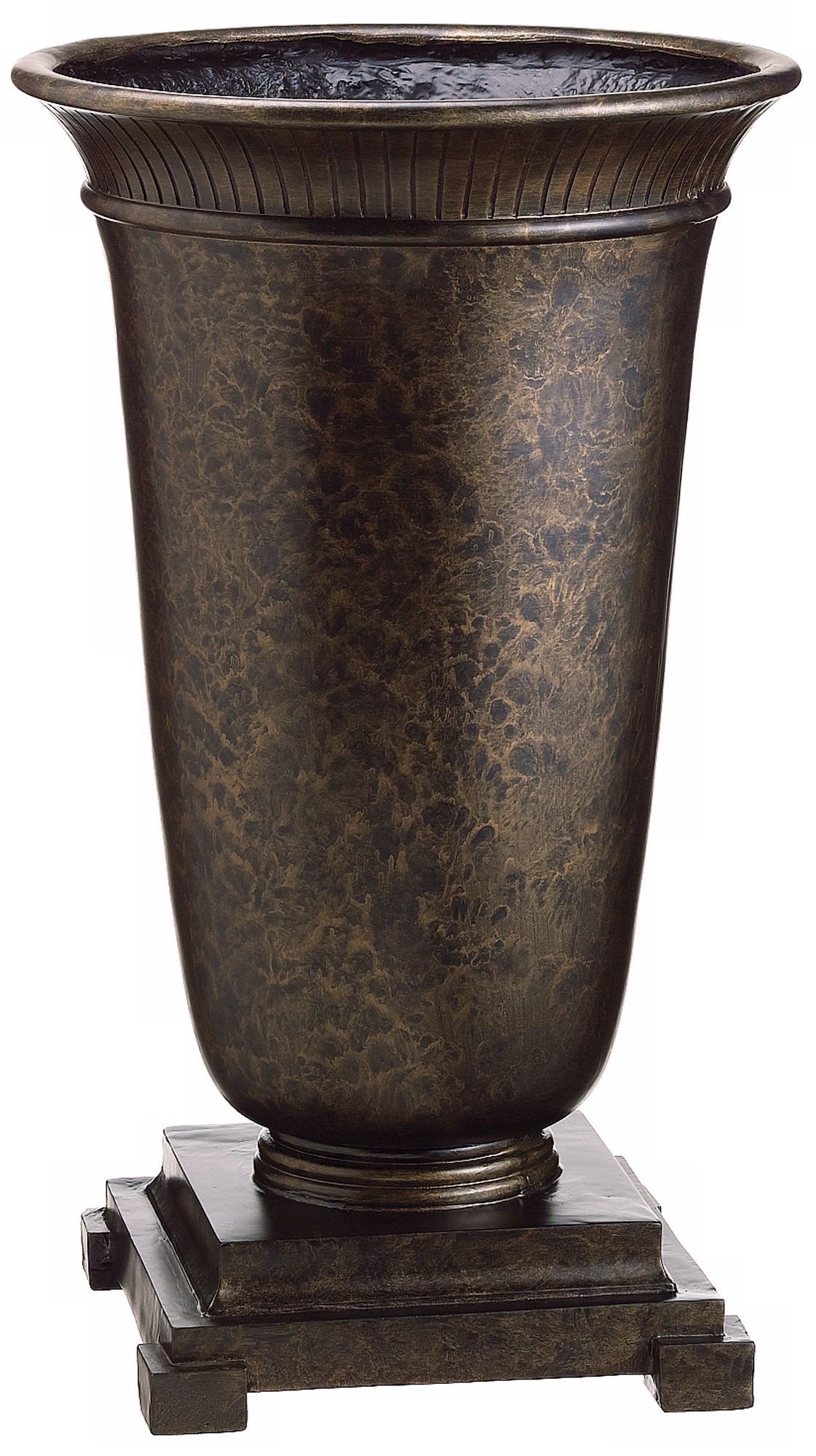 Bronze Tall Textured Fiberglass Urn