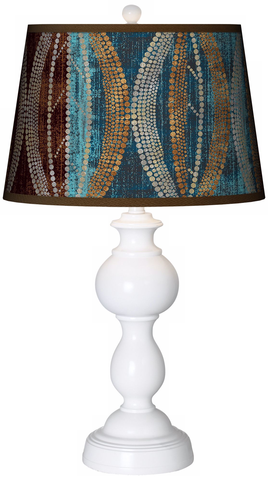 Stacy Garcia Pearl Leaf Peacock Giclee Sutton Table Lamp