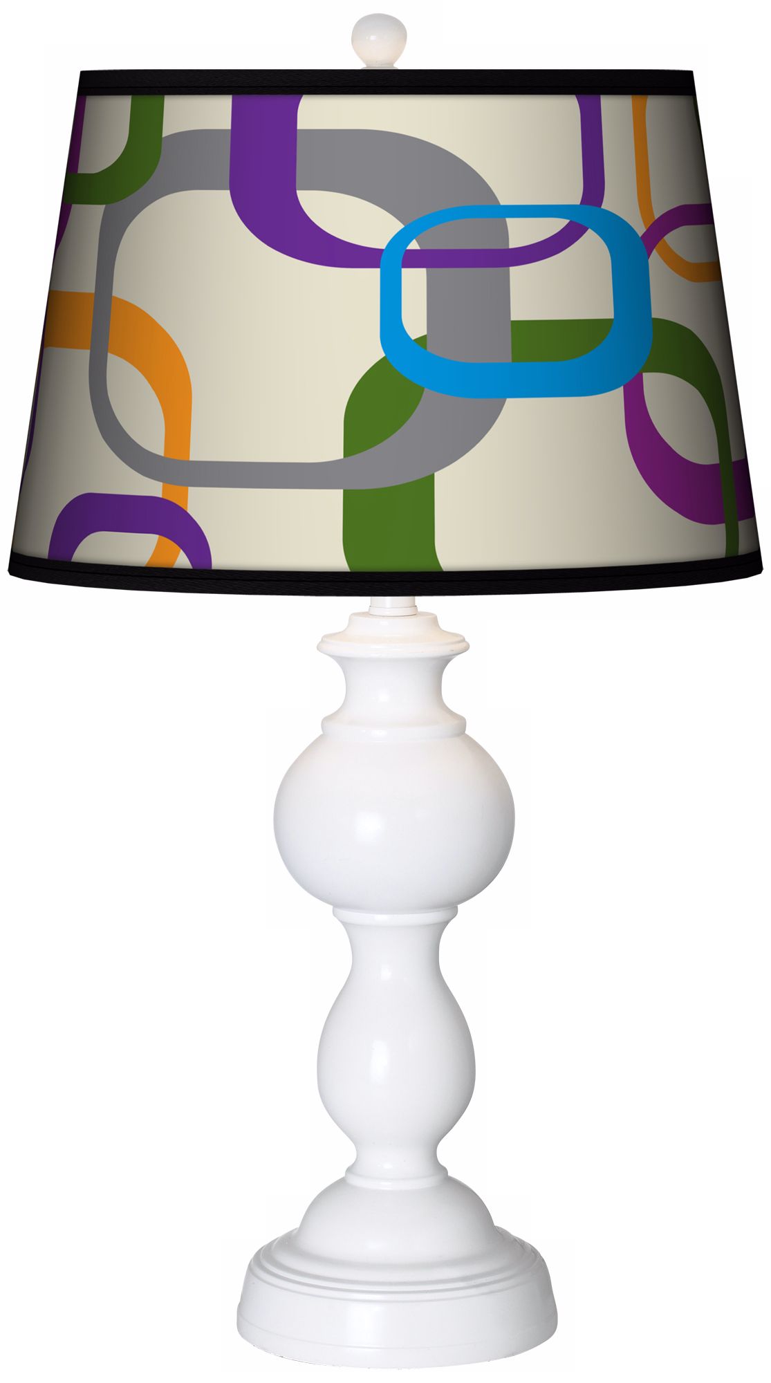Retro Squares Scramble Giclee Sutton Table Lamp