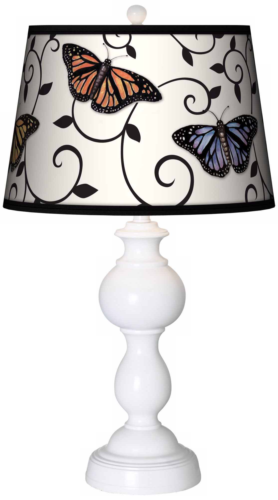 Butterfly Scroll Giclee Sutton Table Lamp