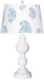 Paisley Snow Giclee Sutton Table Lamp N5836 T5851