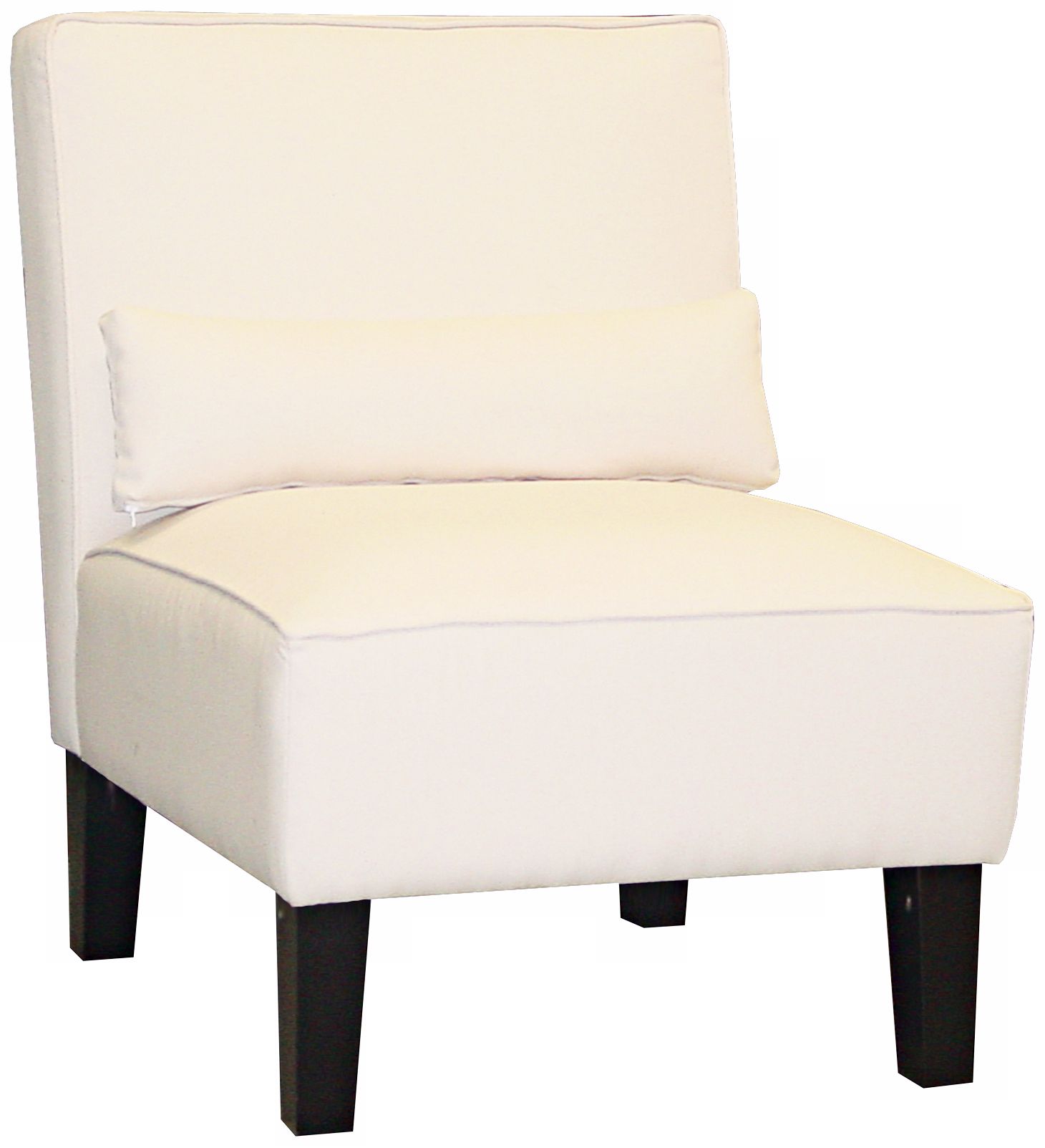 White Twill Armless Chair
