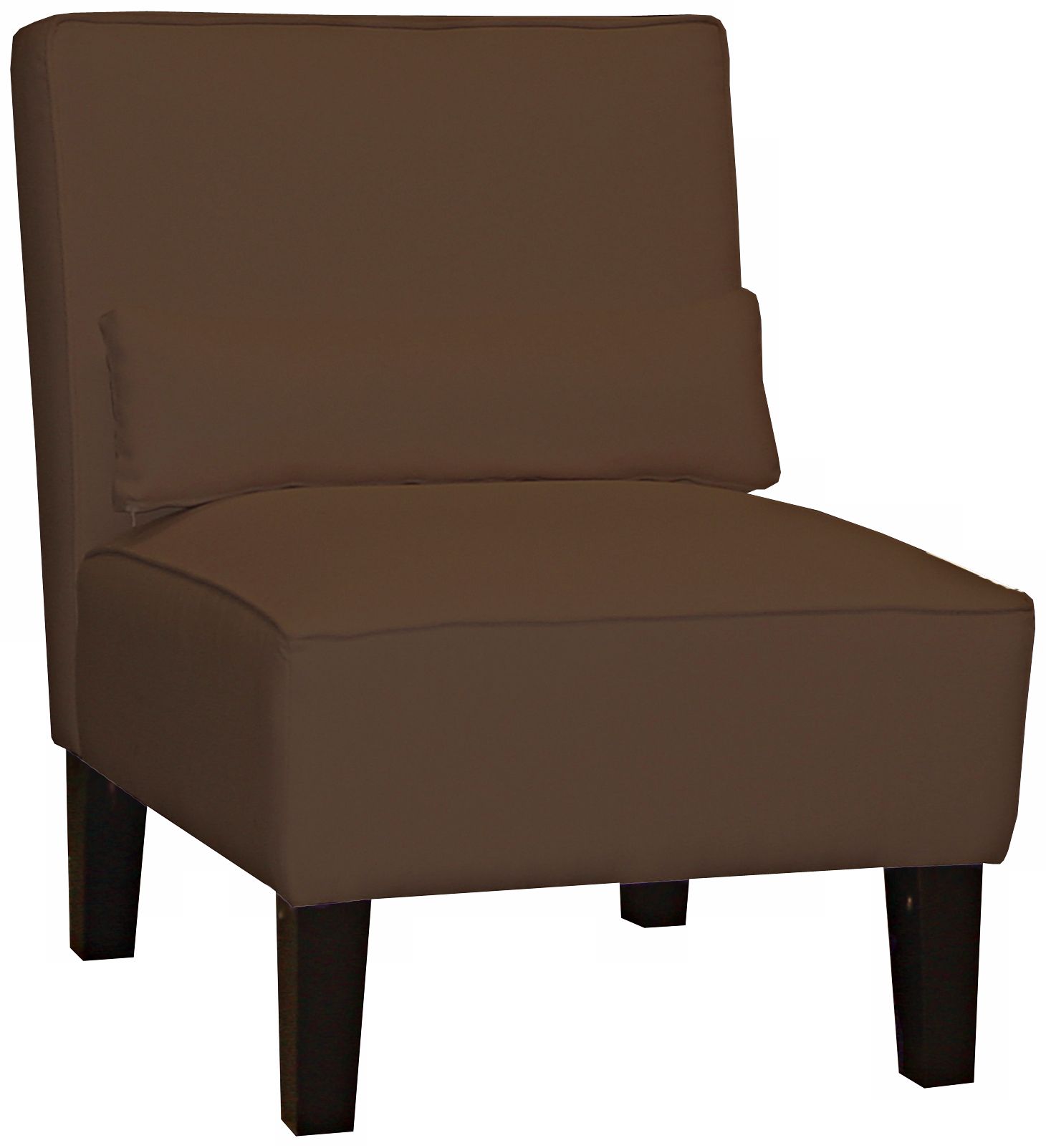 Chocolate Twill Armless Chair