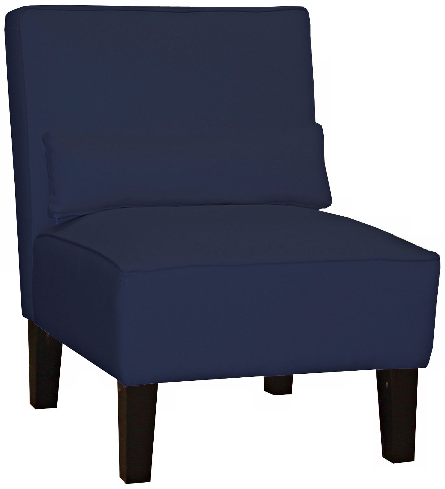 Navy Twill Armless Chair