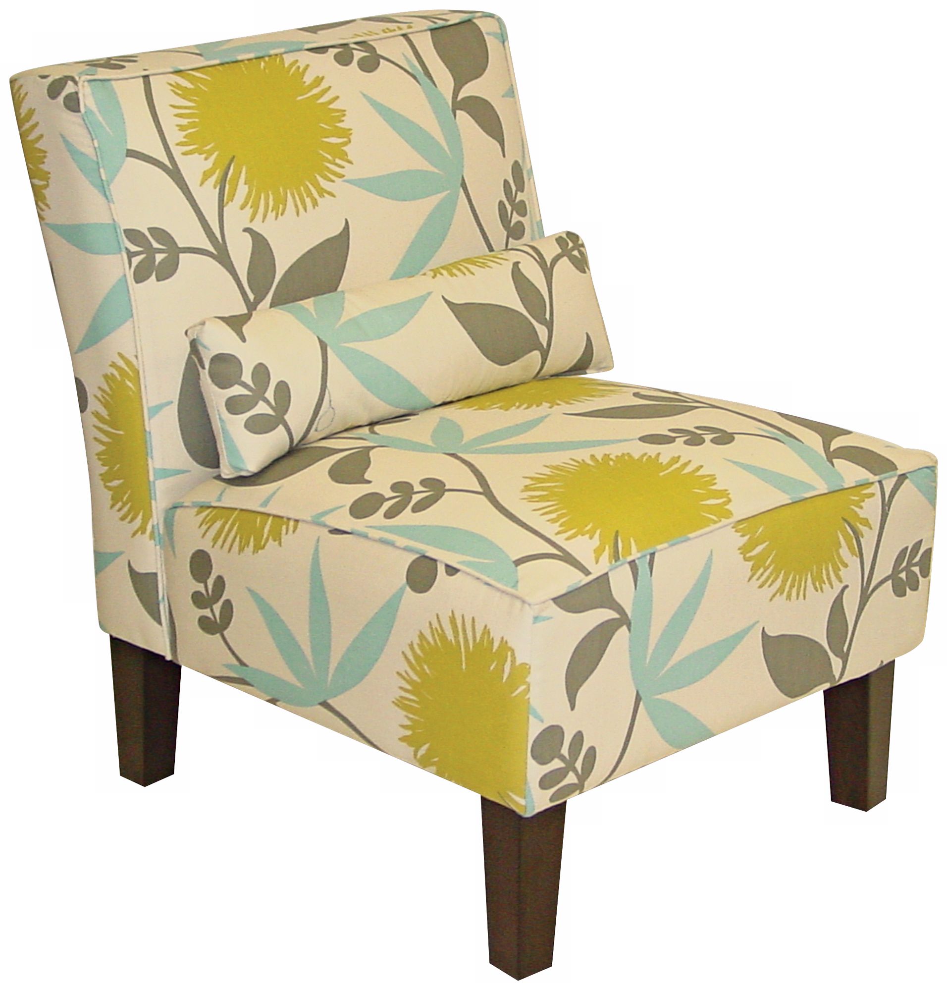 Aegean Dandelion Print Armless Chair