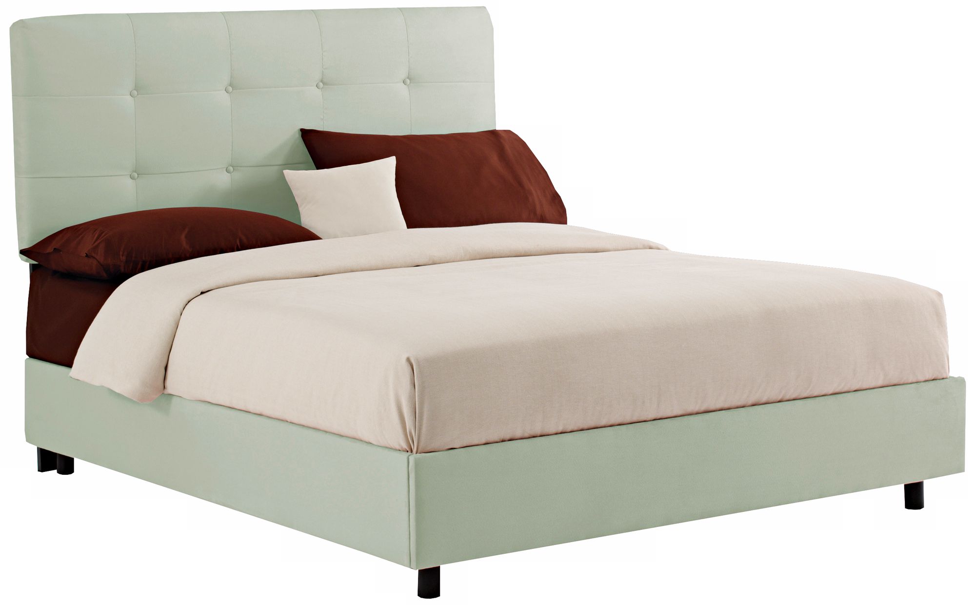 Sky Microsuede Tufted Bed Full N6197