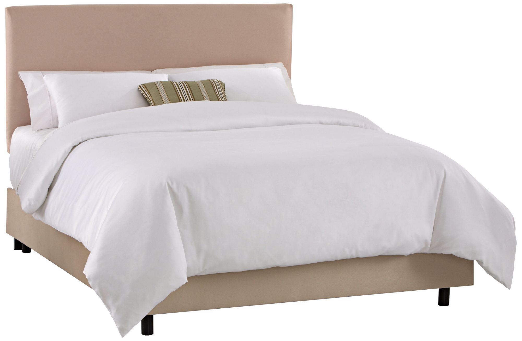 Oatmeal Microsuede Slip Cover Twin Size Bed N6221