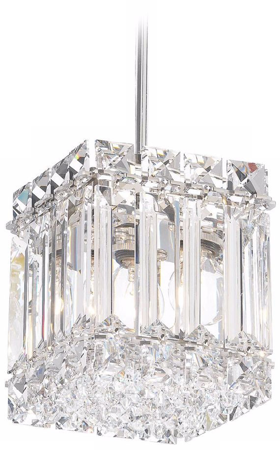 Schonbek Quantum Collection 4" Wide Crystal Mini Pendant