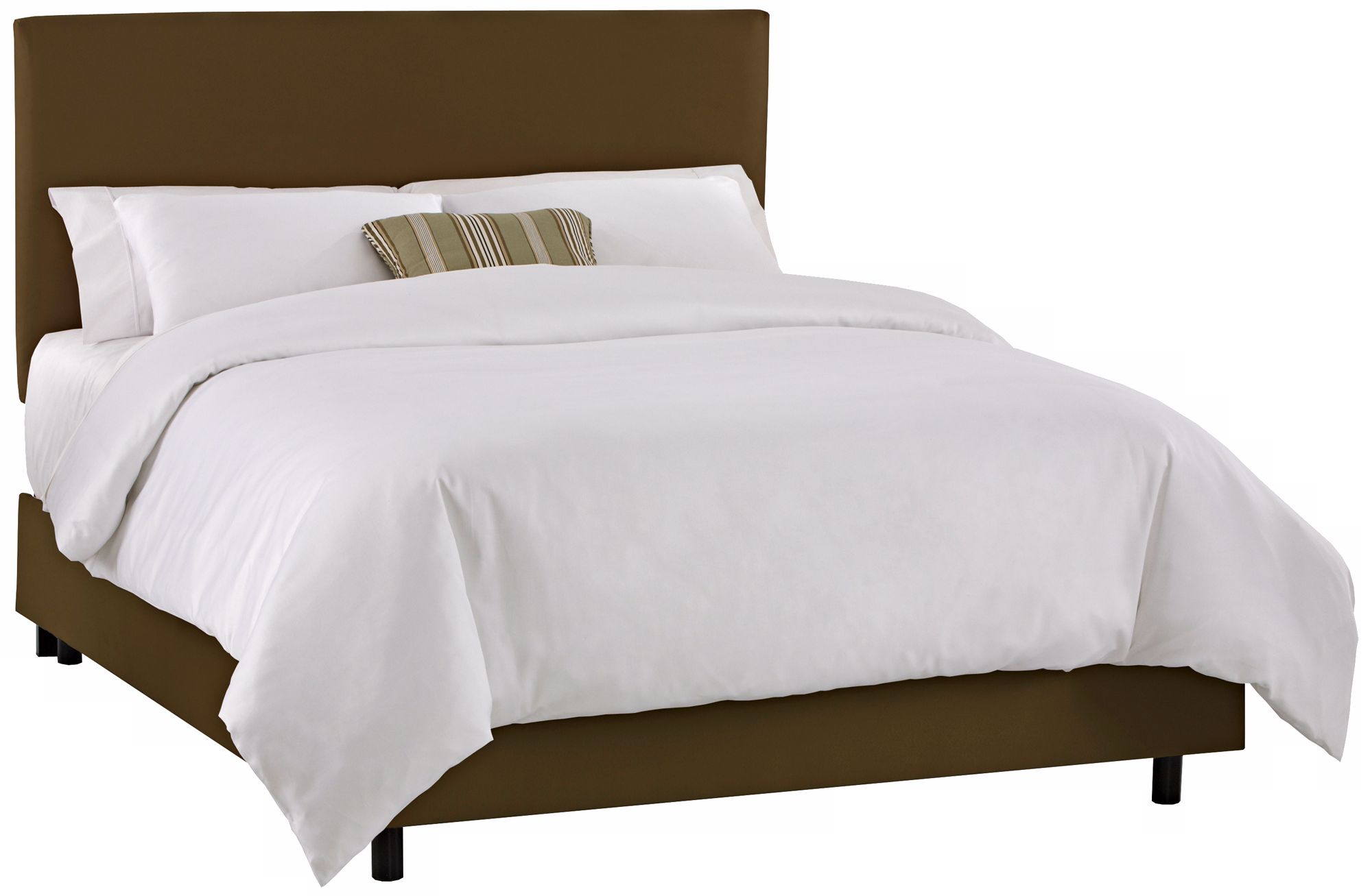 Chocolate Microsuede Slipcover Bed