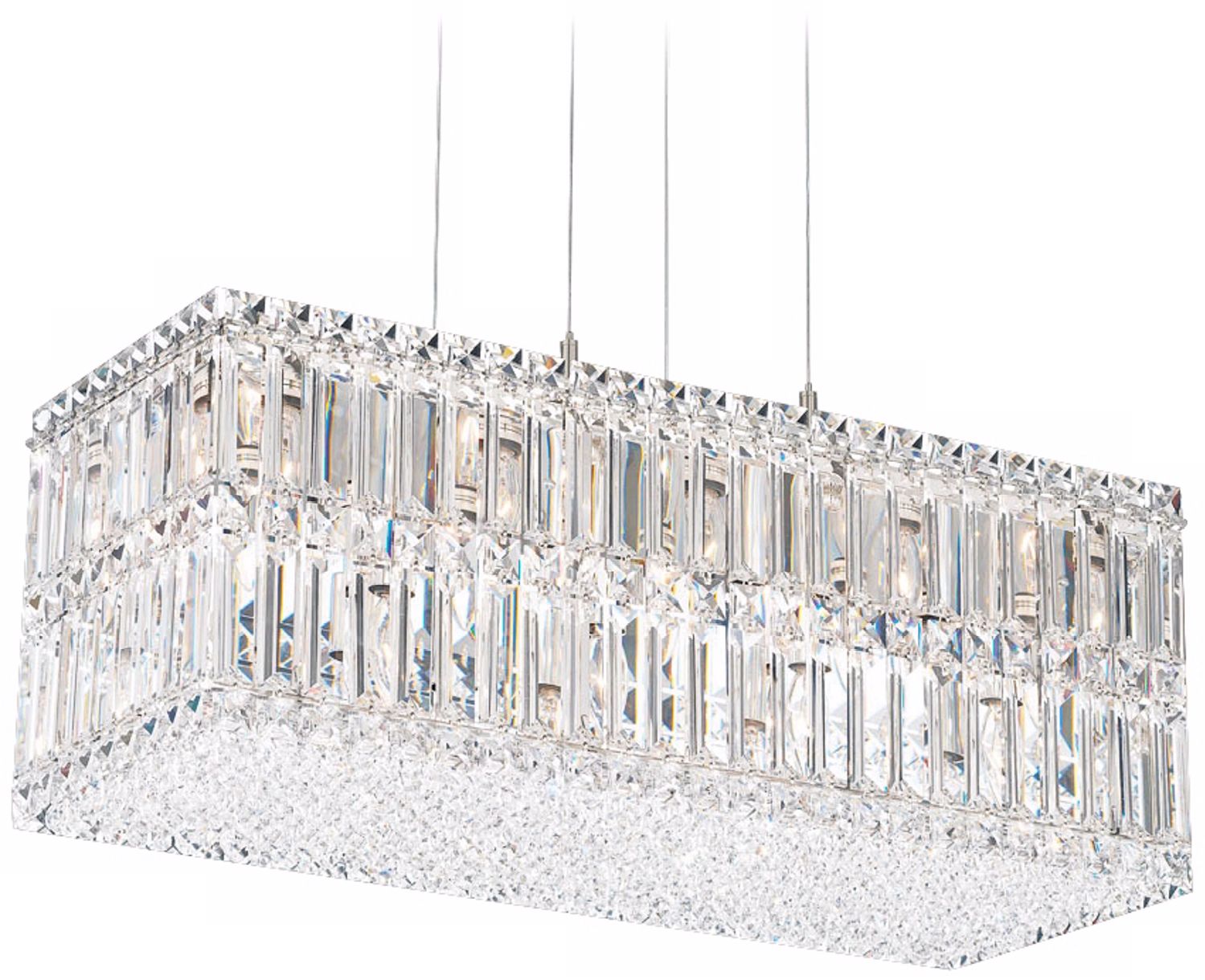 Schonbek Quantum Collection 24" Wide Block Crystal Pendant
