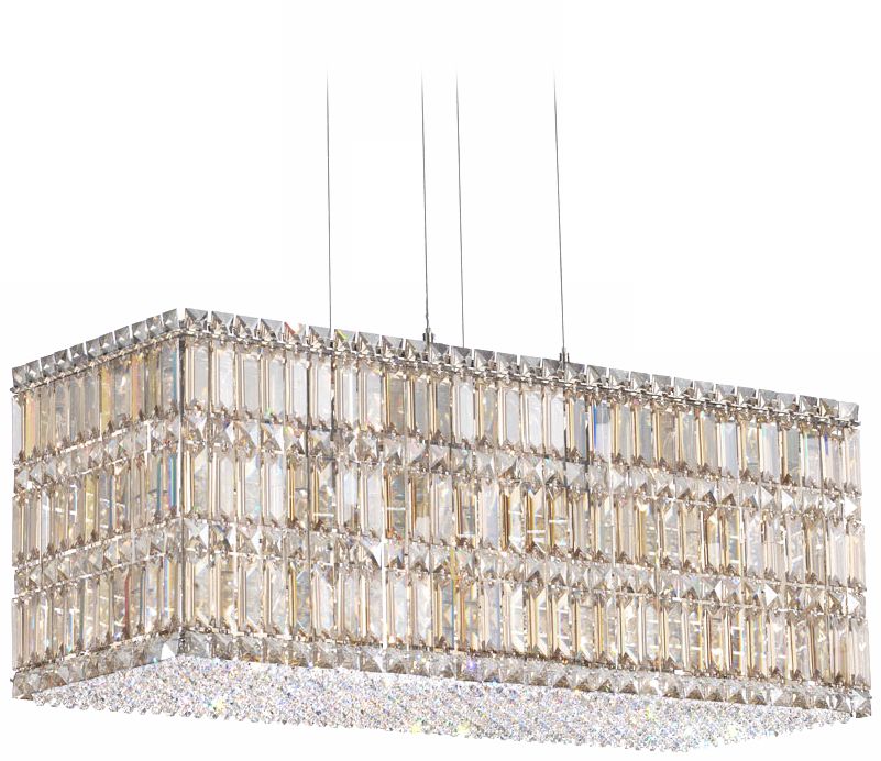 Schonbek Quantum Collection 29 1/2" Block Crystal Pendant