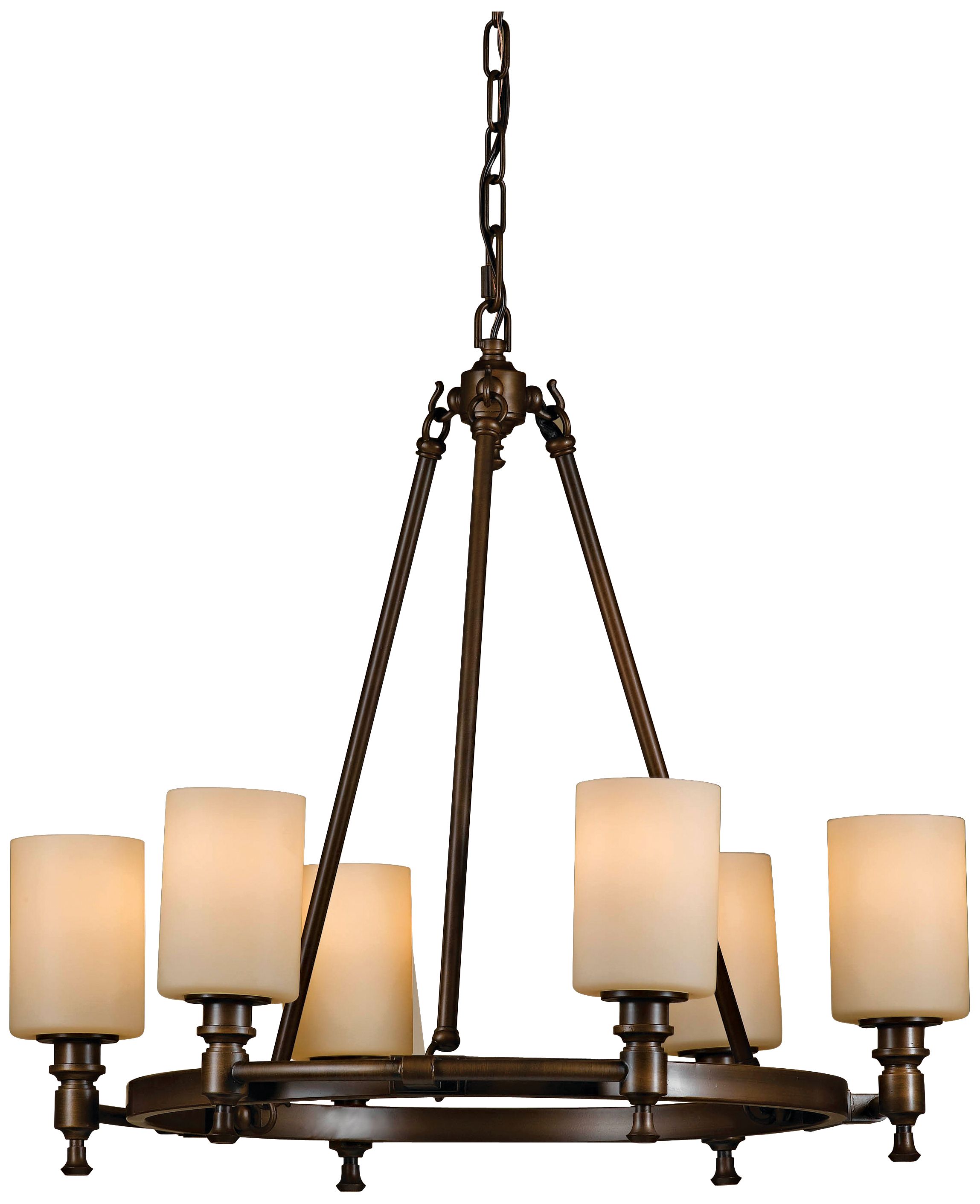 Murray Feiss Sullivan Heritage Bronze 6-Light Chandelier