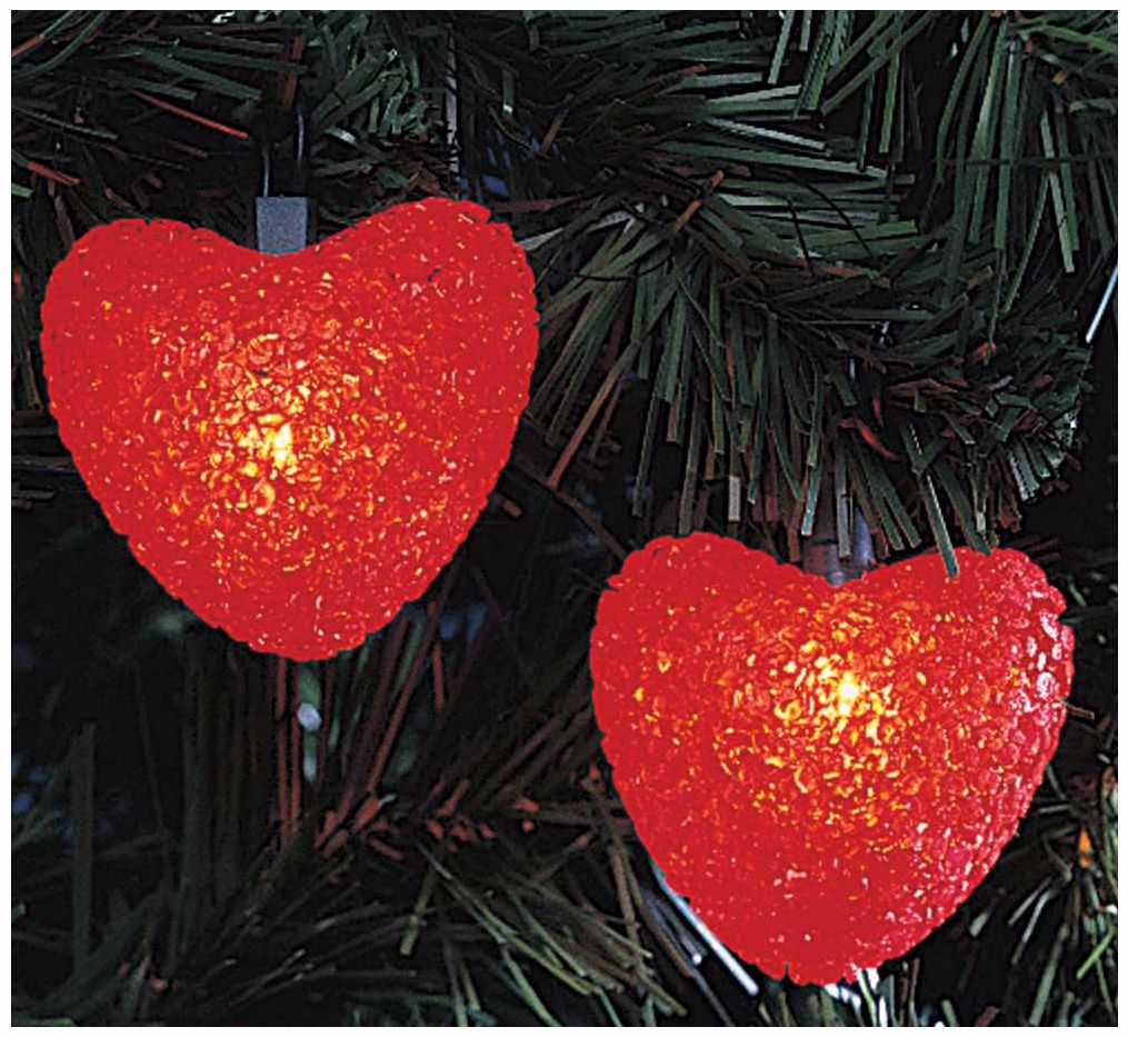 Red Hearts 10-Light String of Party Lights