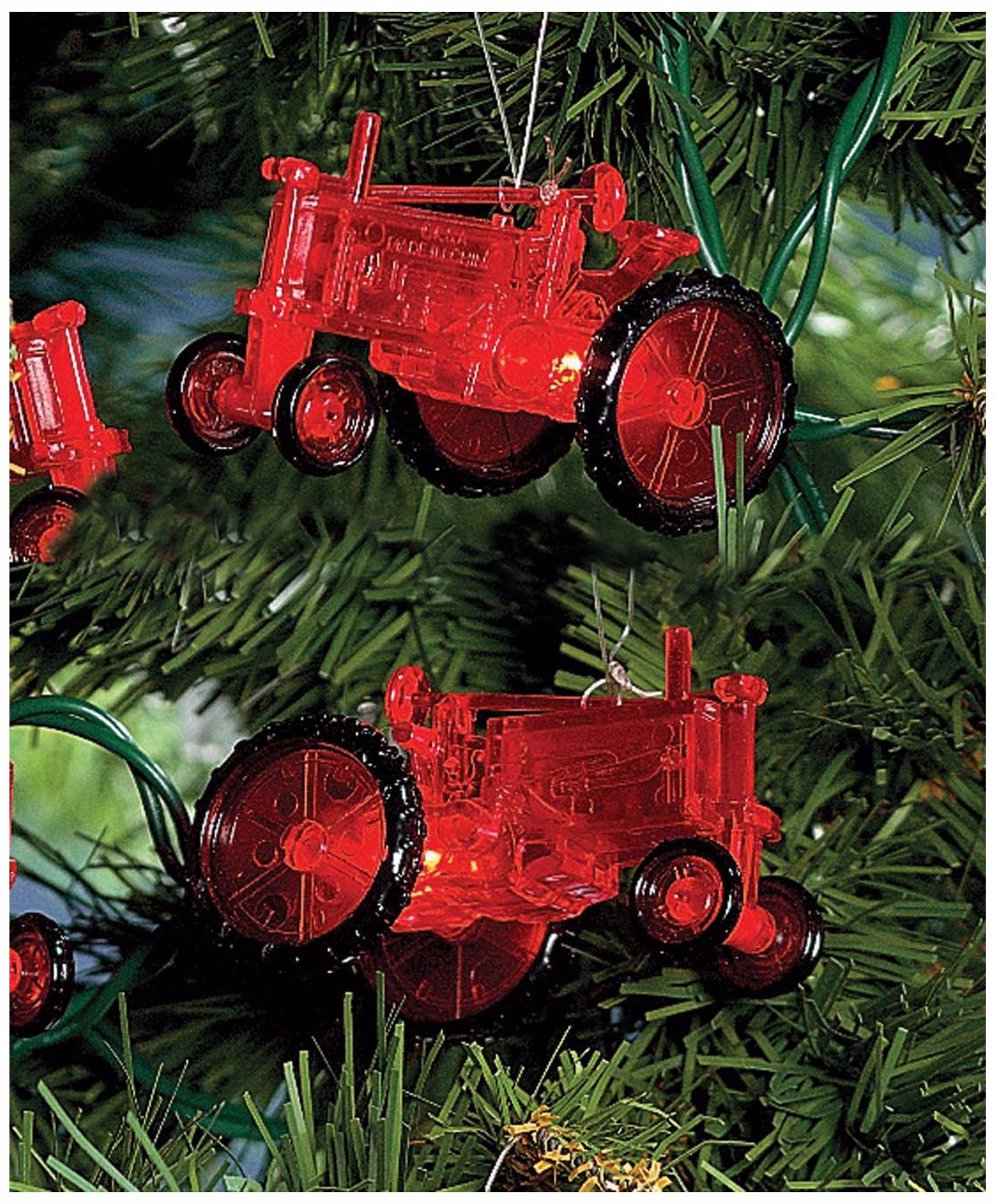 Red Farm Tractor 10-Light String of Party Lights
