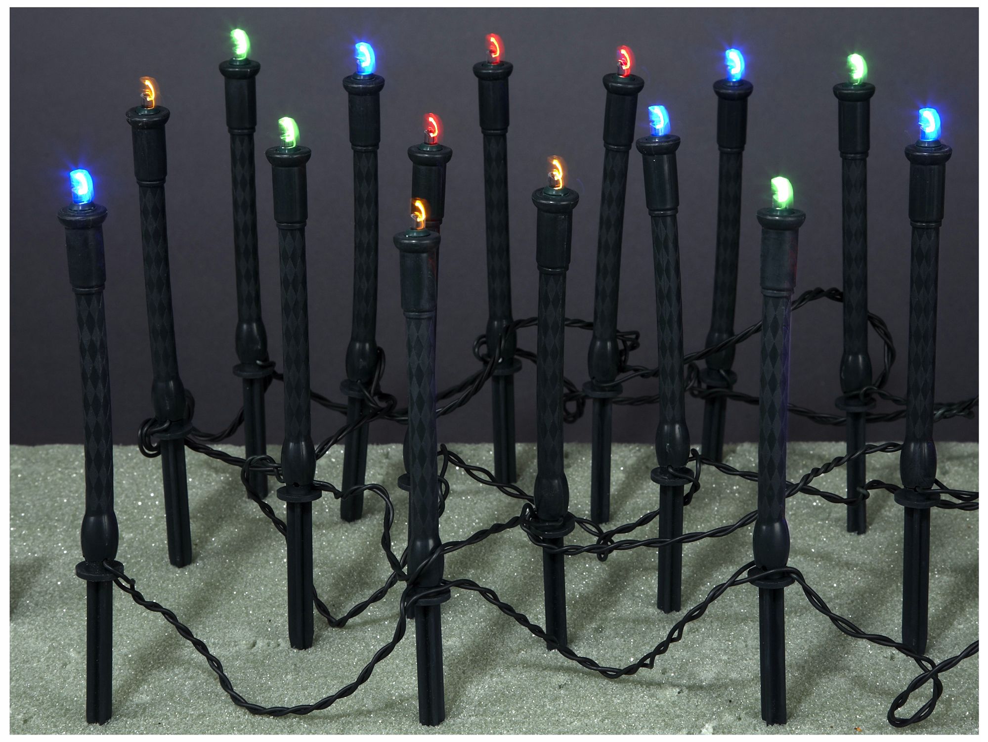 Set of 60 Colored LED Garden Stakes