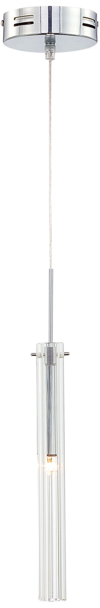 Possini Clear Glass Tube Mini Pendant Light