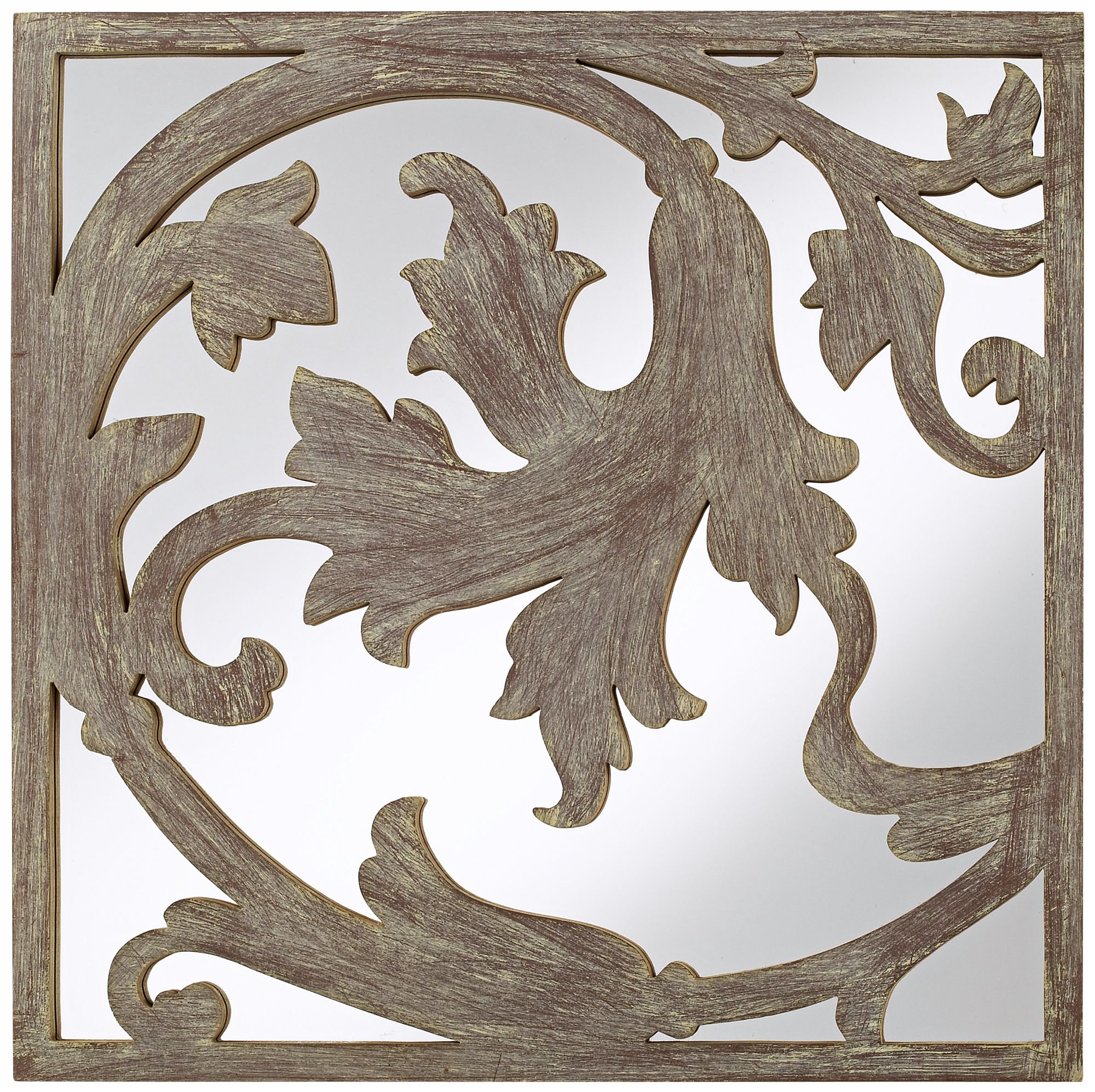 Dancing Flower Cut-Out 21" Square Wall Mirror