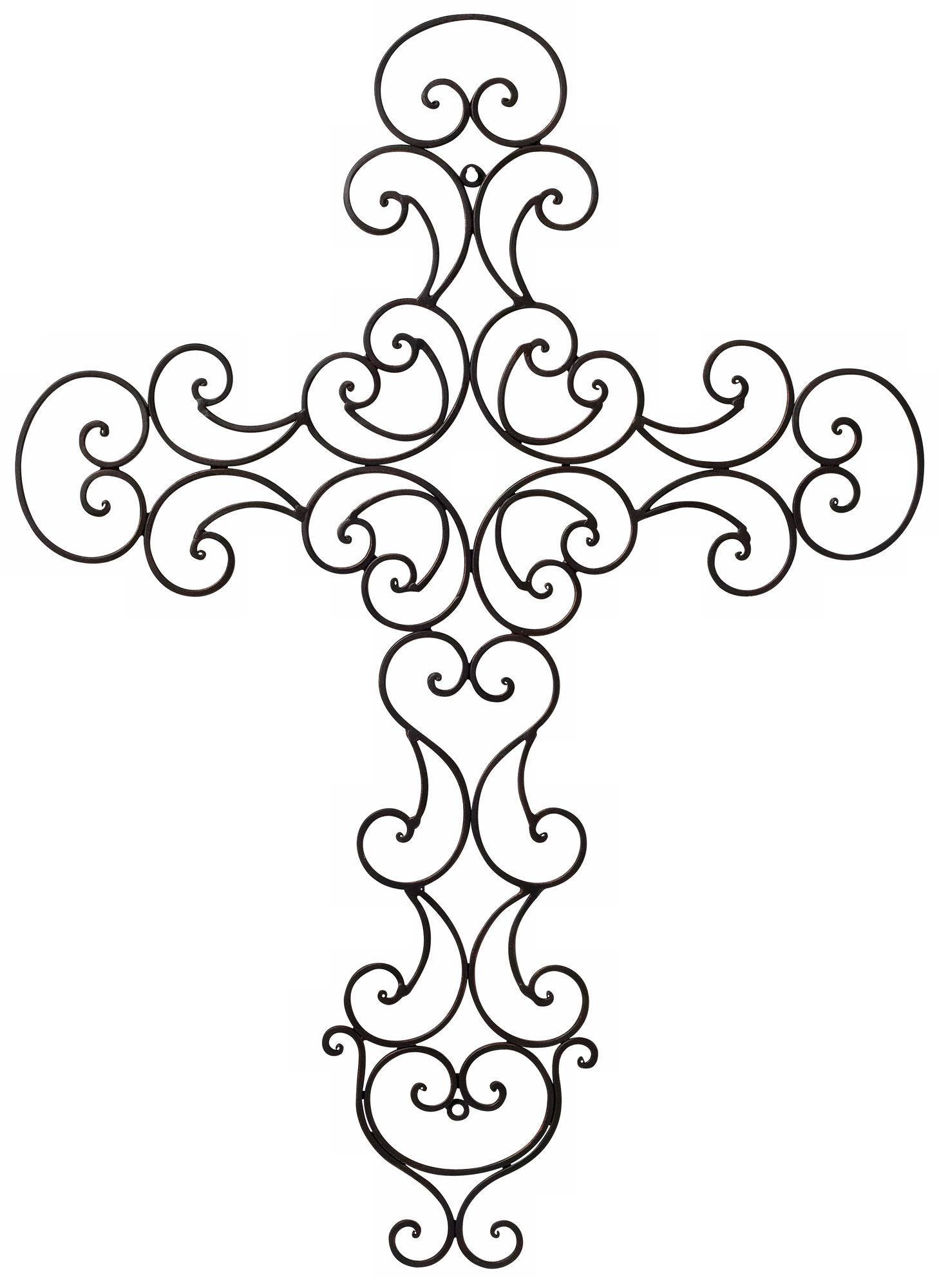 Metal Cross 26 1/4" High Wall Decor