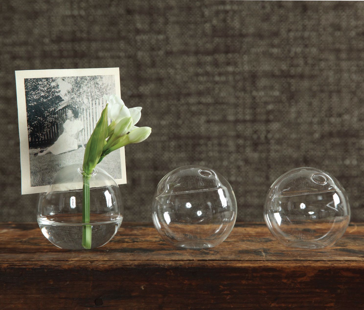 Set of 8 Mini Glass Bubble Placecard Holders