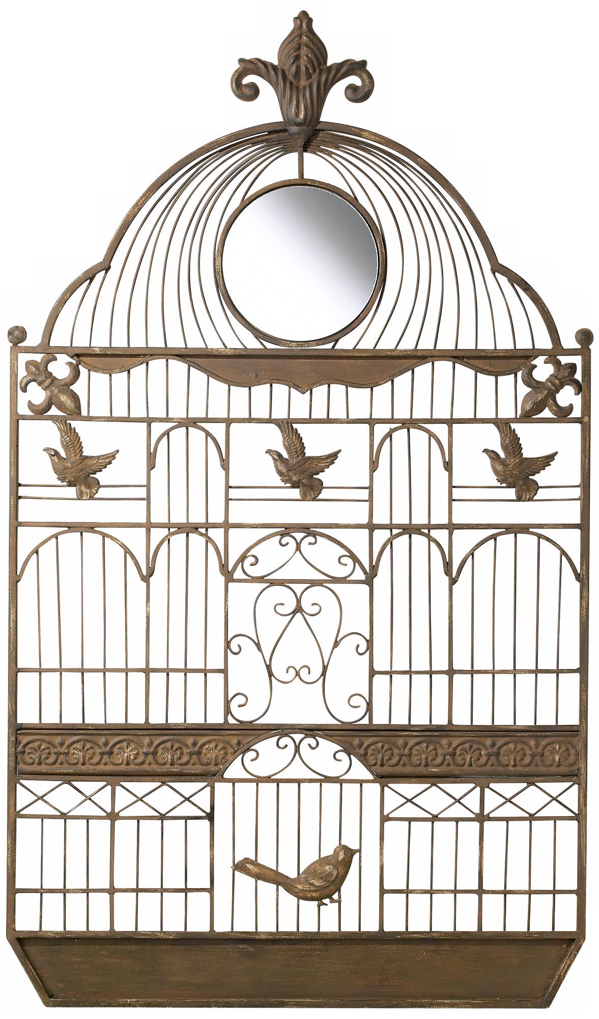 Aviary Antique Bronze 35" High Metal Wall Decor