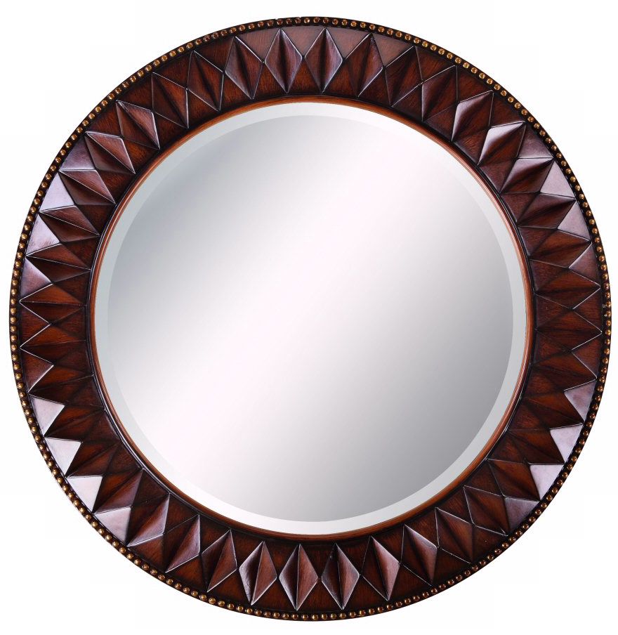 34 1/2" High Pyramid Round Mirror