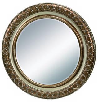 35 12 High Dotted Round Bronze Mirror N7261