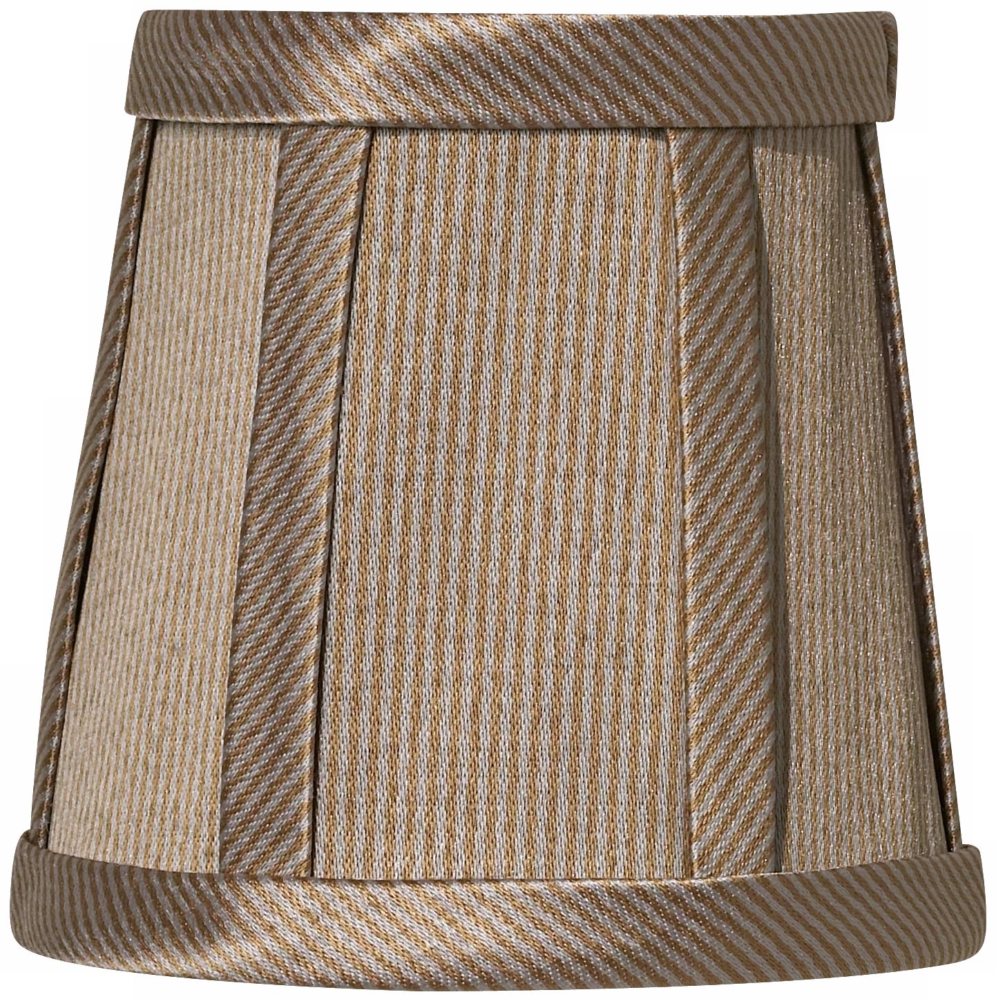 Tan and Grey Pin-Stripe Shade 3x4x4 (Clip-On)