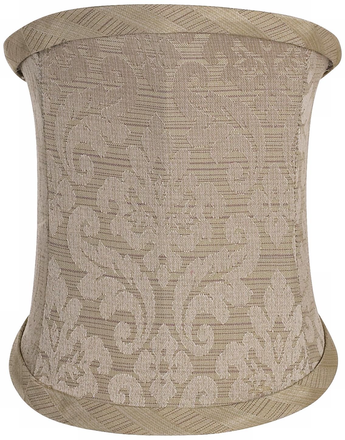 Taupe Damask Slant Lamp Shade 4.5/5x4.5/5x6.5x3.5 (Clip-On)