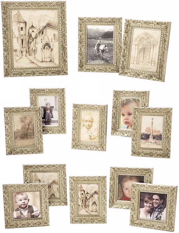 Set of 13 Ornate Carved Picture Frames