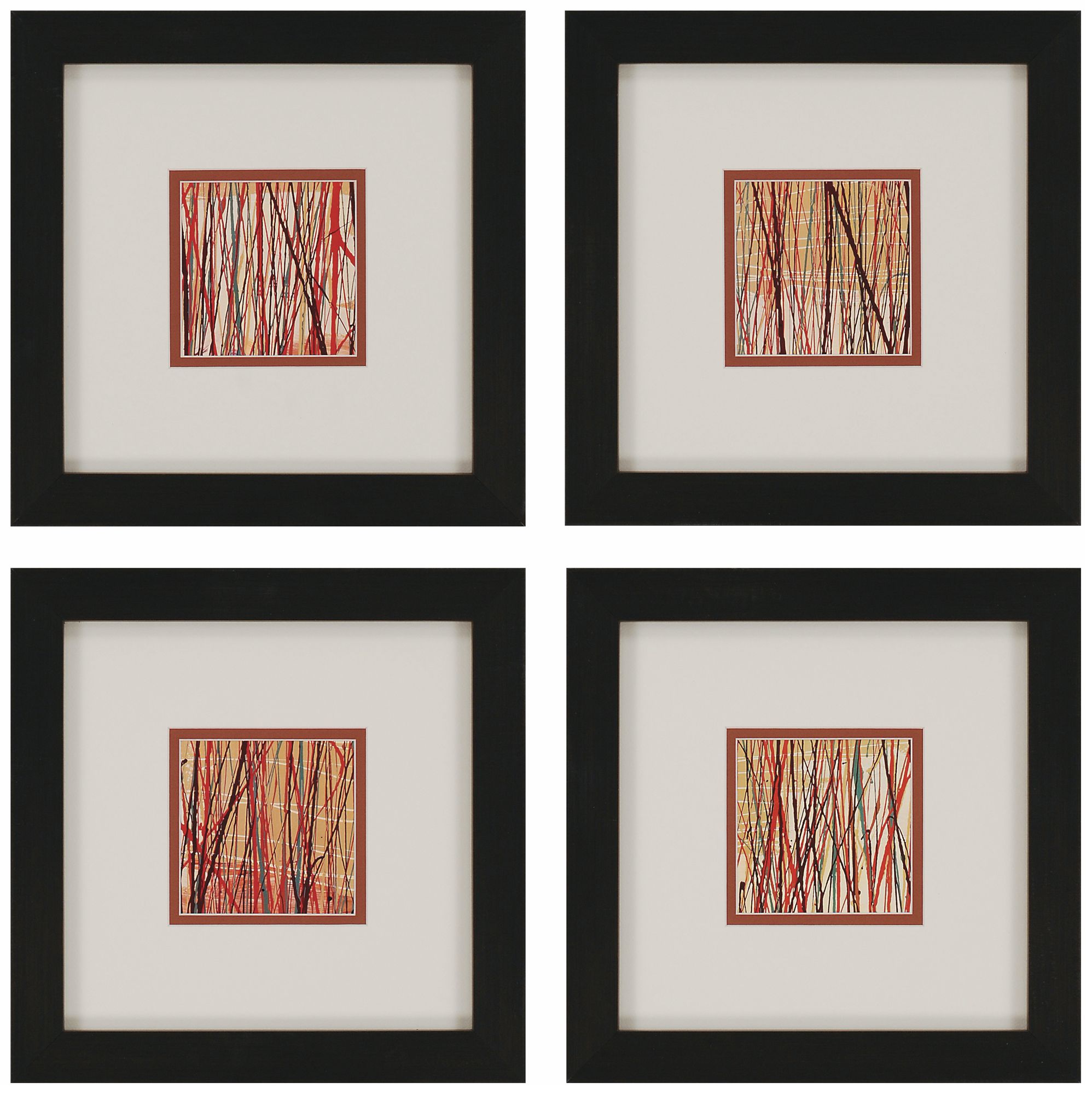 Set of Four Matrix Framed Wall Art