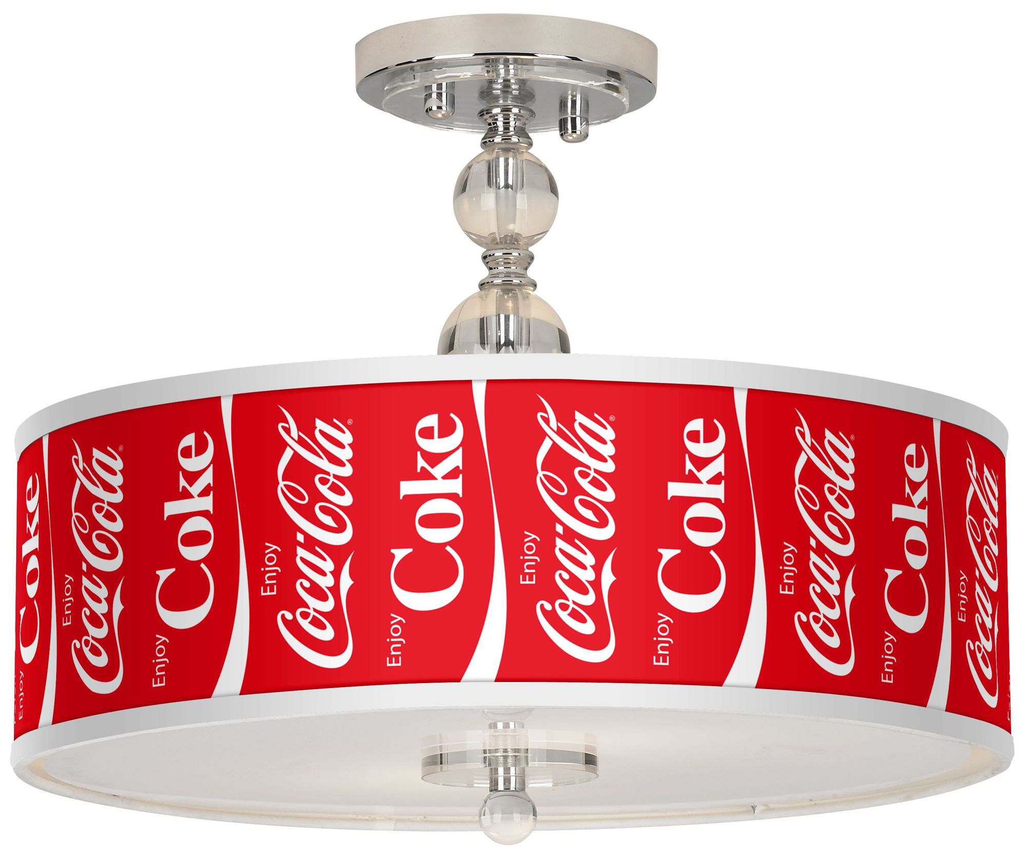 Enjoy Coca-Cola® 16" Wide Semi-Flush Ceiling Light