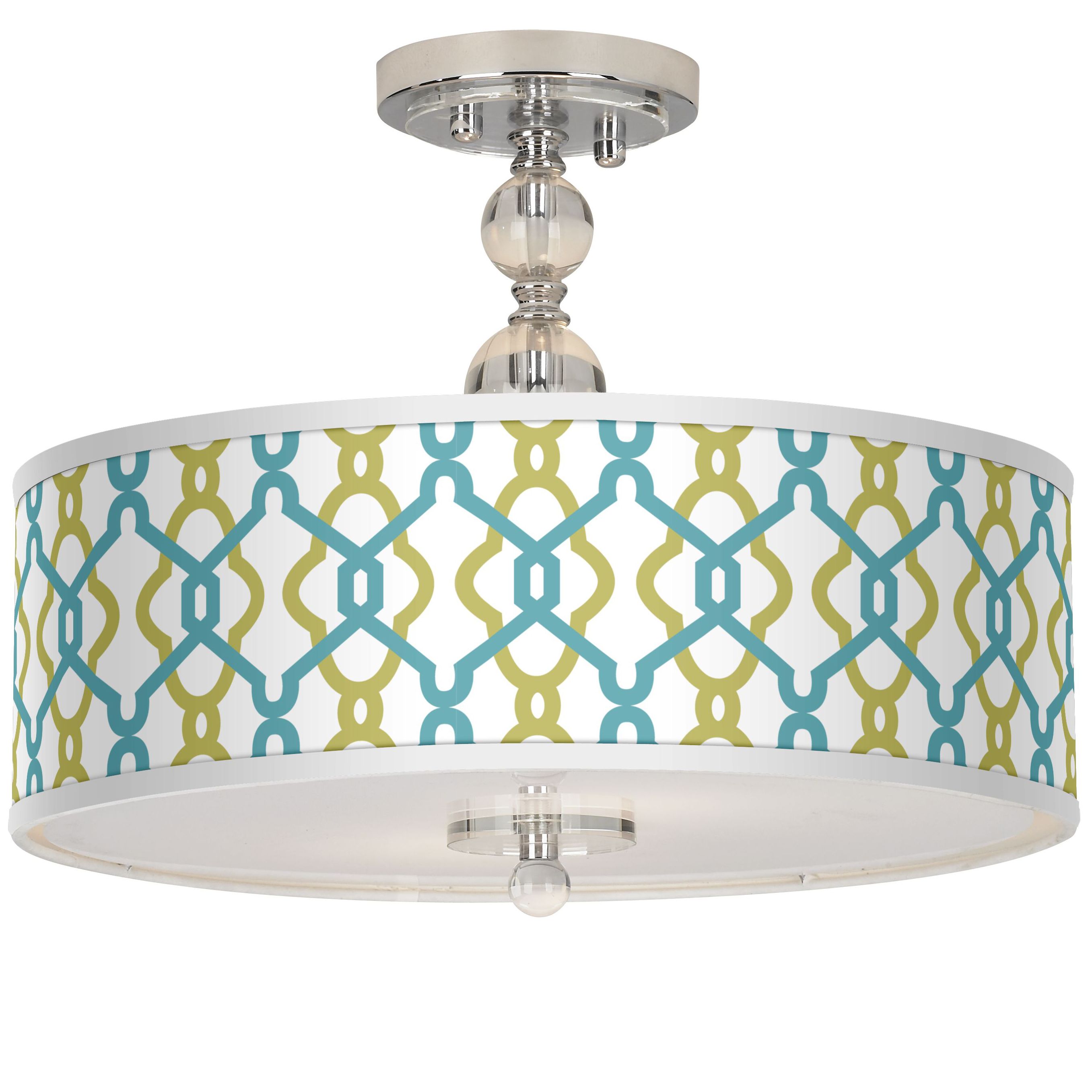 Hyper Links Giclee 16" Wide Semi-Flush Ceiling Light