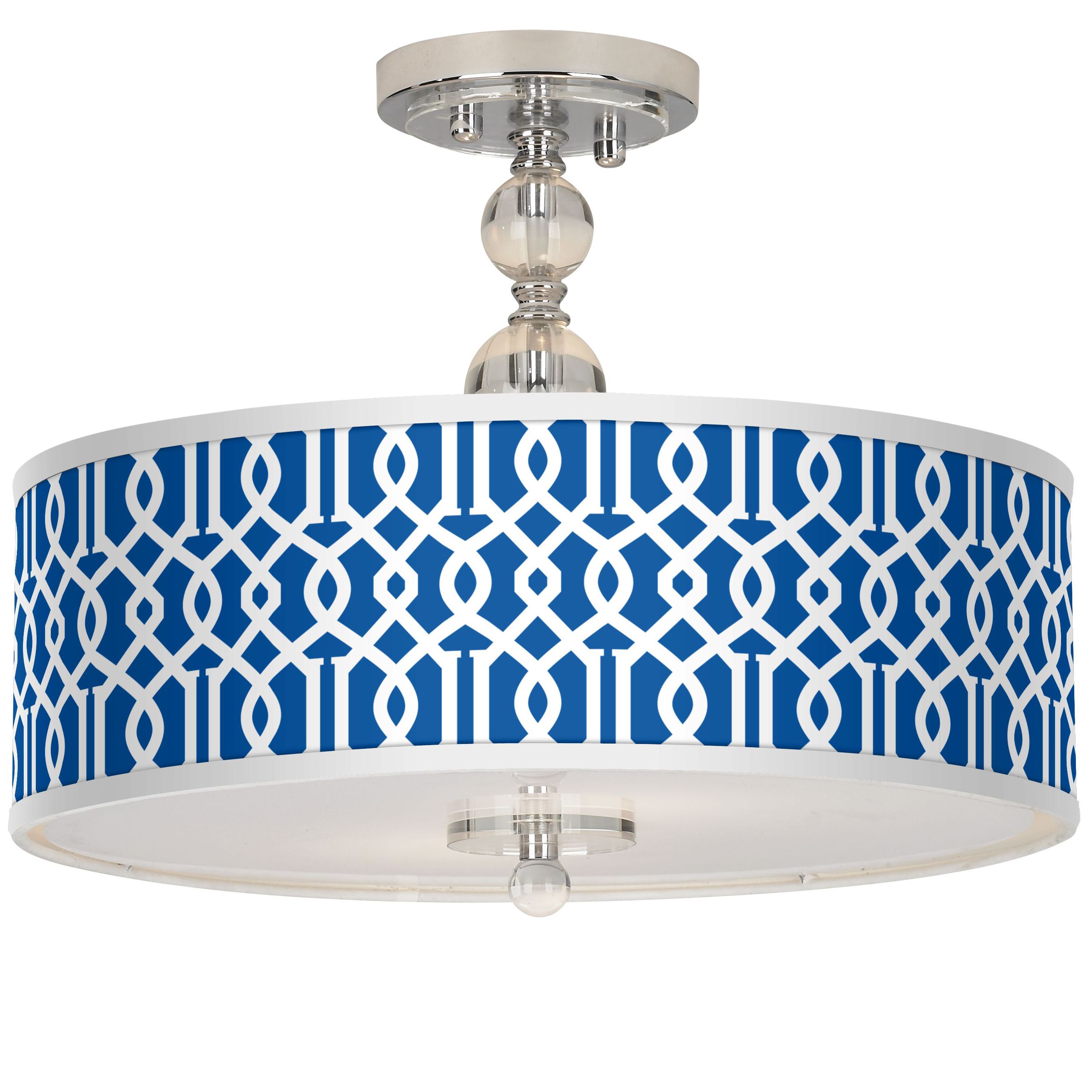 Chain Reaction Giclee 16" Wide Semi-Flush Ceiling Light