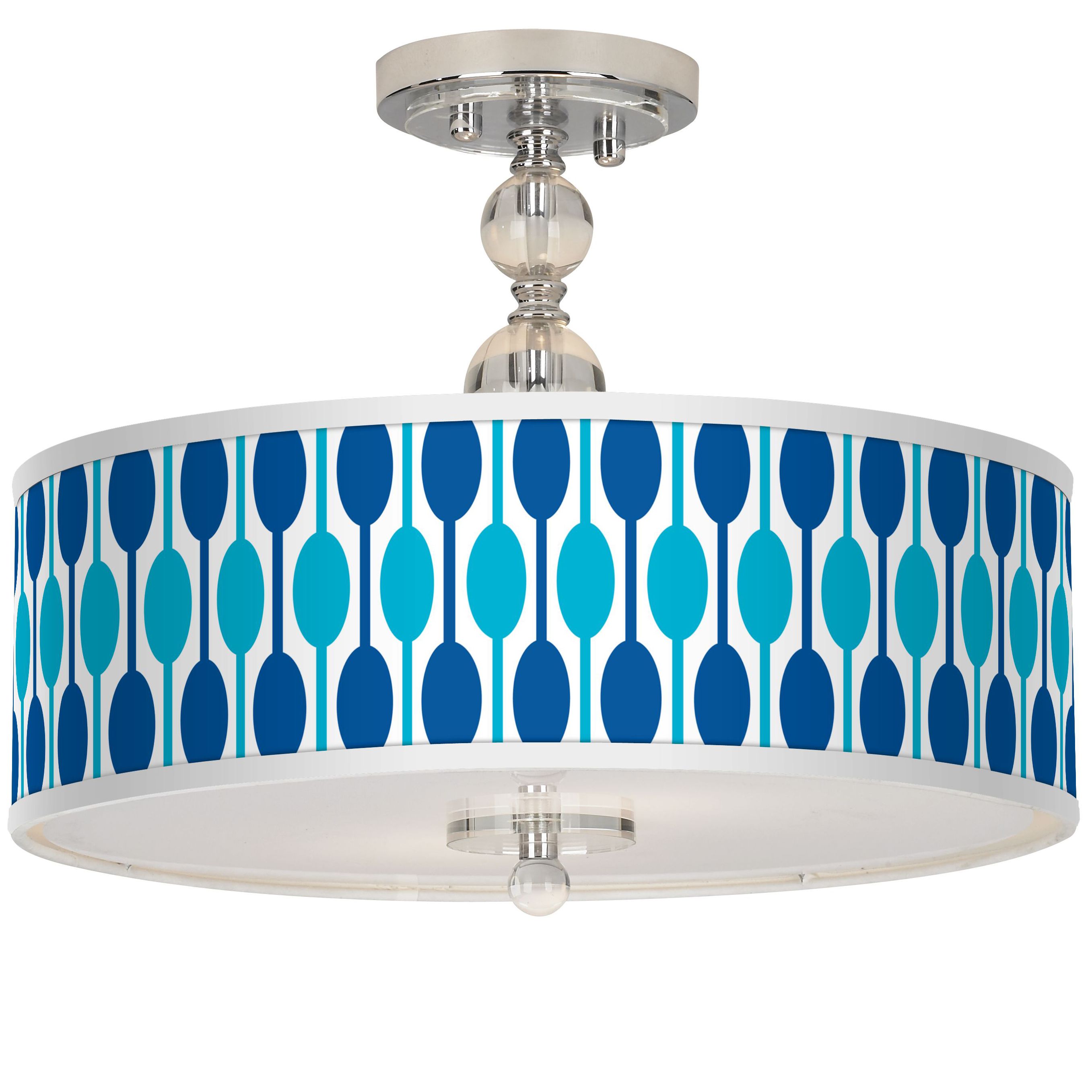Jet Set Giclee 16" Wide Semi-Flush Ceiling Light