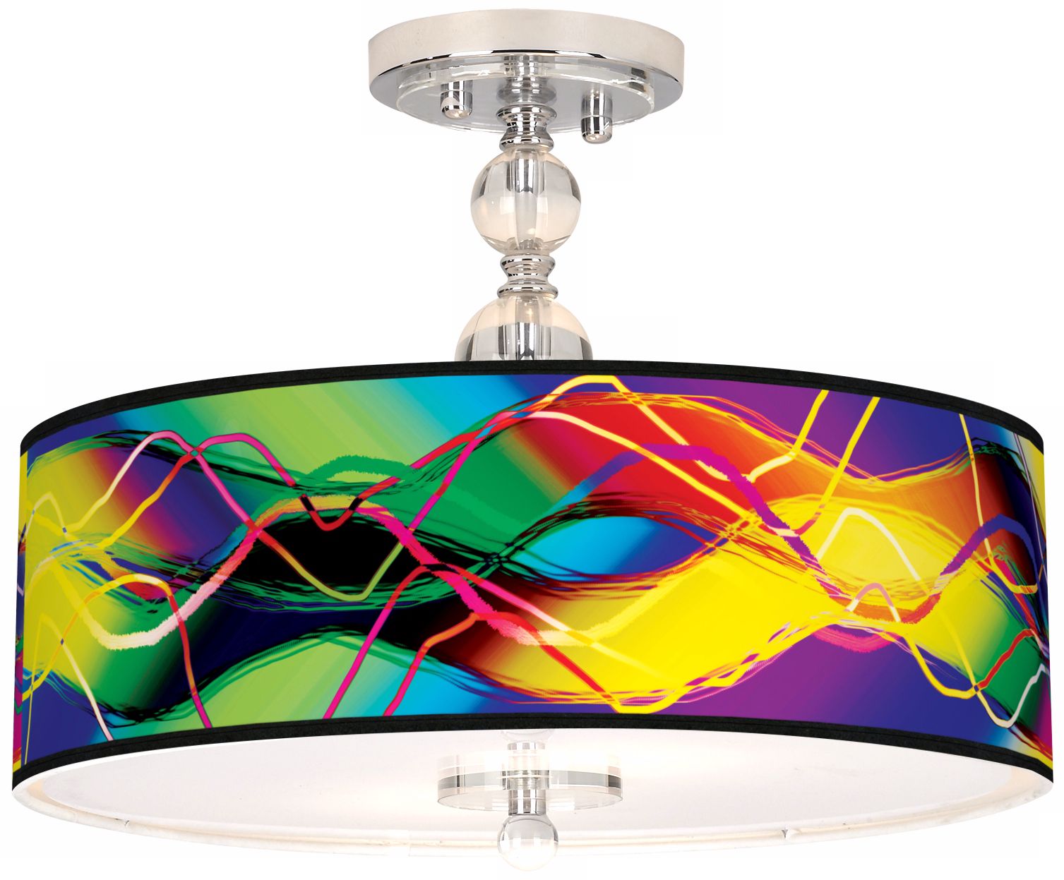 Colors In Motion (Light) 16" Wide Semi-Flush Ceiling Light