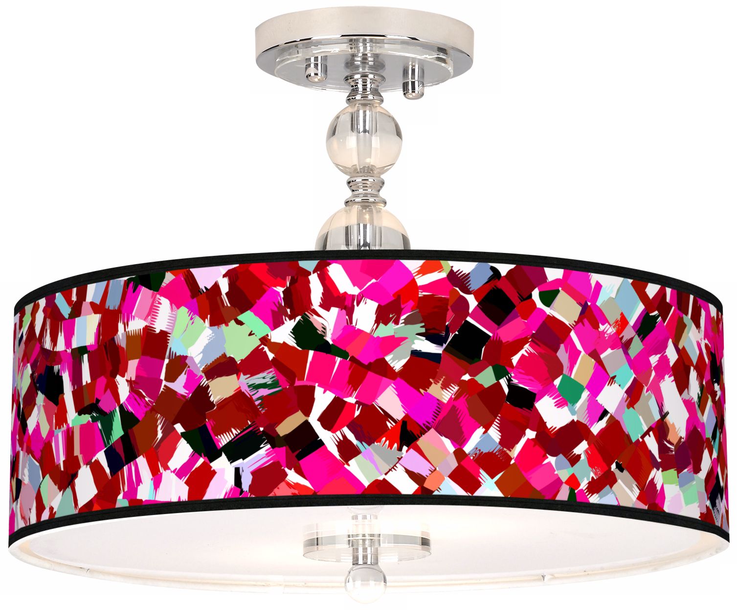 Palette Dots Giclee 16" Wide Semi-Flush Ceiling Light