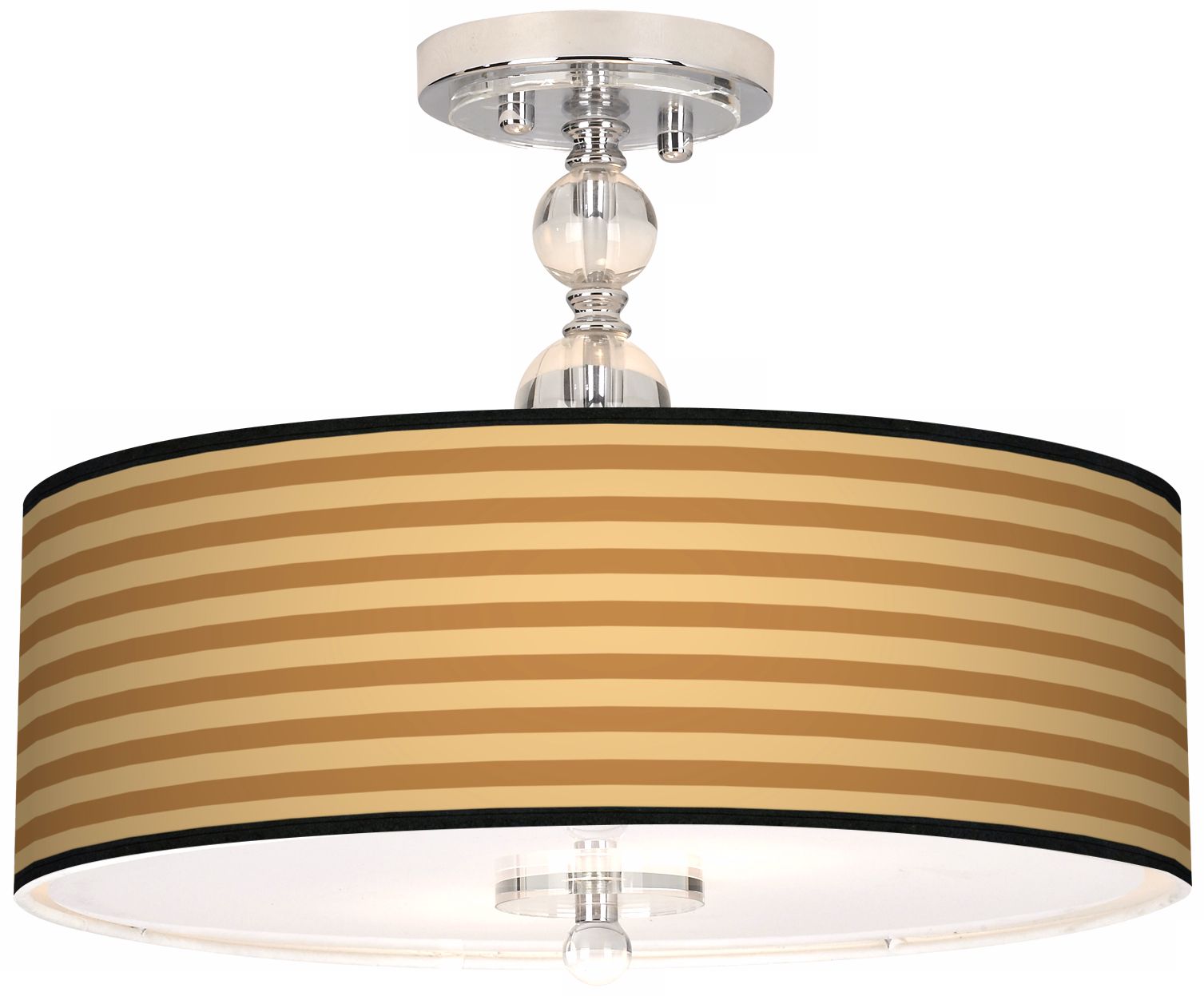 Butterscotch Parallels 16" Wide Semi-Flush Ceiling Light