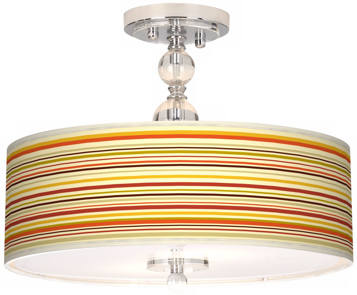 Stacy Garcia Lemongrass Stripe 16" Semi-Flush Ceiling Light