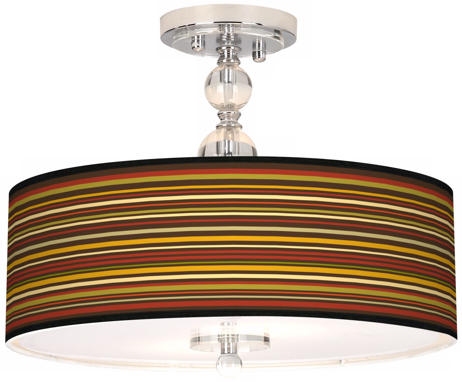 Stacy Garcia Spice Stripe 16" Wide Semi-Flush Ceiling Light