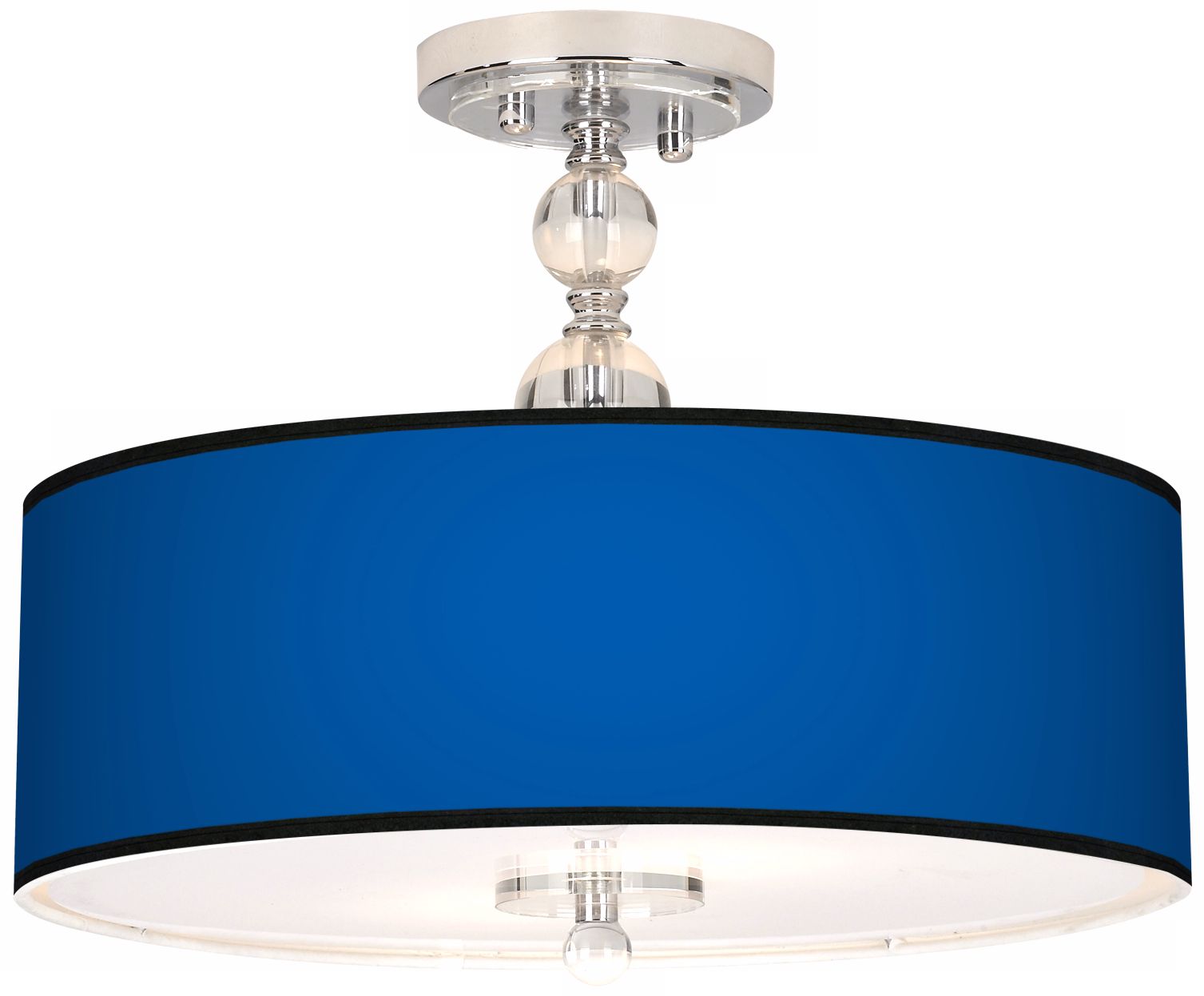 All Blue Giclee 16" Wide Semi-Flush Ceiling Light