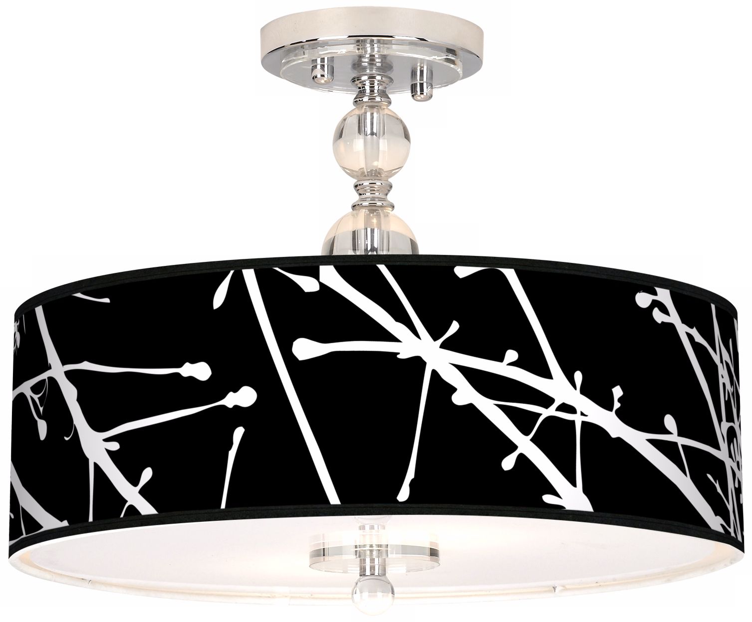 Stacy Garcia Calligraphy Tree Black 16" Wide Ceiling Light